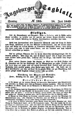 Augsburger Tagblatt Samstag 18. Juni 1842