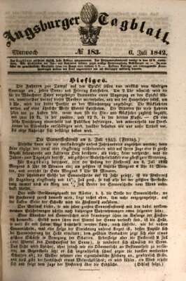 Augsburger Tagblatt Mittwoch 6. Juli 1842