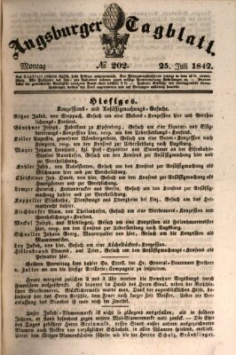 Augsburger Tagblatt Montag 25. Juli 1842