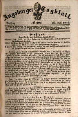 Augsburger Tagblatt Dienstag 26. Juli 1842