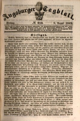 Augsburger Tagblatt Freitag 5. August 1842