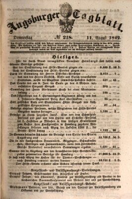 Augsburger Tagblatt Donnerstag 11. August 1842