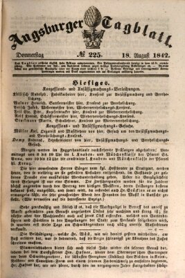 Augsburger Tagblatt Donnerstag 18. August 1842