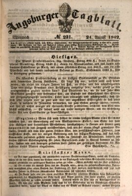 Augsburger Tagblatt Mittwoch 24. August 1842