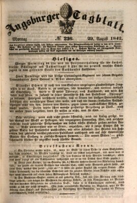 Augsburger Tagblatt Montag 29. August 1842