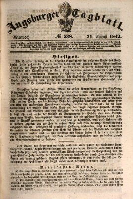 Augsburger Tagblatt Mittwoch 31. August 1842