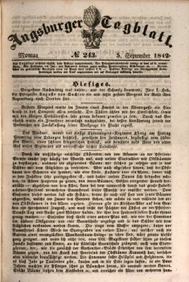 Augsburger Tagblatt Montag 5. September 1842