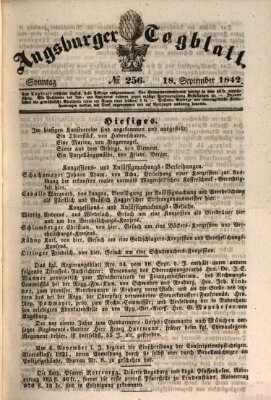 Augsburger Tagblatt Sonntag 18. September 1842