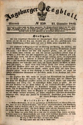 Augsburger Tagblatt Mittwoch 21. September 1842