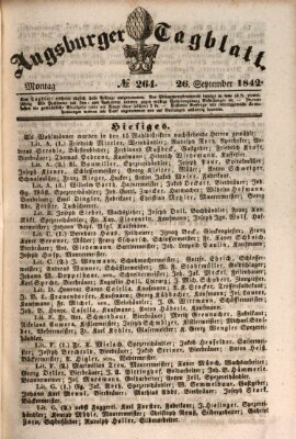 Augsburger Tagblatt Montag 26. September 1842