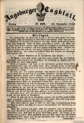 Augsburger Tagblatt Freitag 30. September 1842