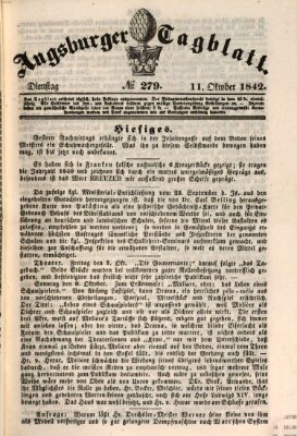 Augsburger Tagblatt Dienstag 11. Oktober 1842