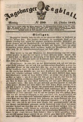 Augsburger Tagblatt Montag 31. Oktober 1842