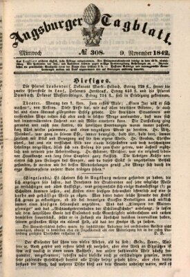 Augsburger Tagblatt Mittwoch 9. November 1842