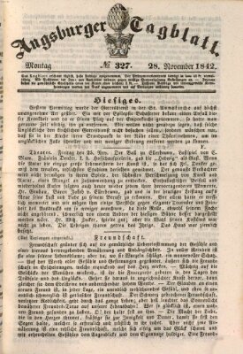 Augsburger Tagblatt Montag 28. November 1842