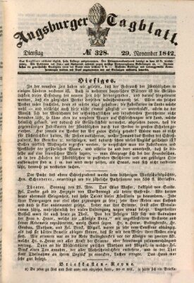 Augsburger Tagblatt Dienstag 29. November 1842