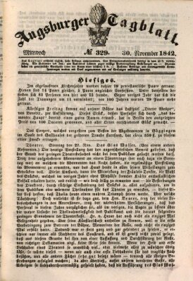 Augsburger Tagblatt Mittwoch 30. November 1842