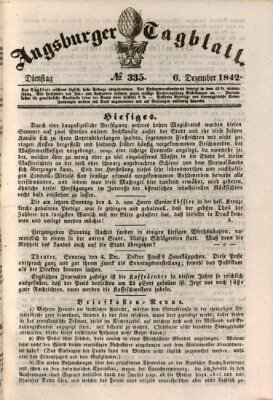 Augsburger Tagblatt Dienstag 6. Dezember 1842