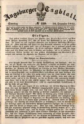 Augsburger Tagblatt Samstag 10. Dezember 1842