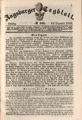 Augsburger Tagblatt Dienstag 13. Dezember 1842