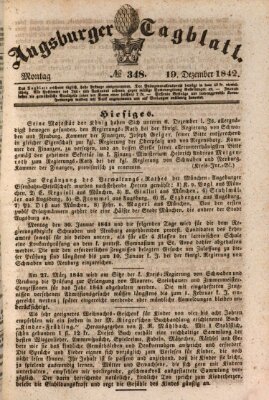 Augsburger Tagblatt Montag 19. Dezember 1842