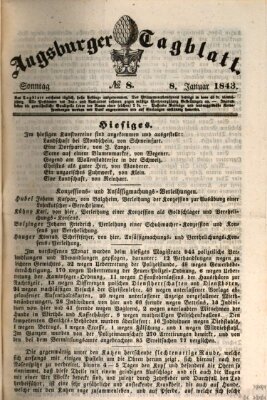 Augsburger Tagblatt Sonntag 8. Januar 1843