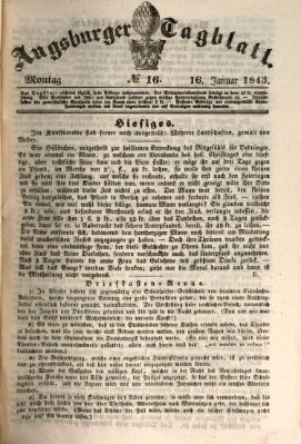 Augsburger Tagblatt Montag 16. Januar 1843