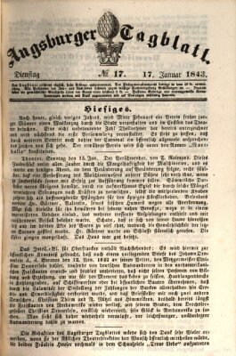 Augsburger Tagblatt Dienstag 17. Januar 1843