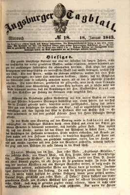 Augsburger Tagblatt Mittwoch 18. Januar 1843