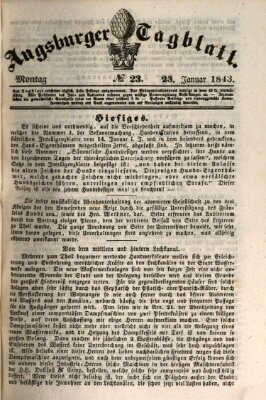 Augsburger Tagblatt Montag 23. Januar 1843