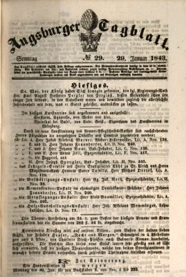 Augsburger Tagblatt Sonntag 29. Januar 1843