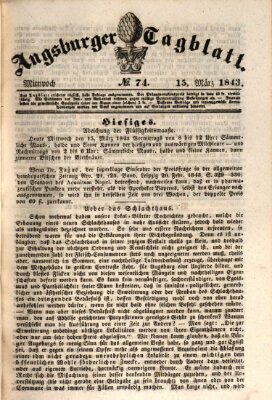 Augsburger Tagblatt Mittwoch 15. März 1843