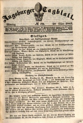 Augsburger Tagblatt Montag 20. März 1843