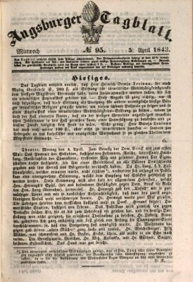 Augsburger Tagblatt Mittwoch 5. April 1843