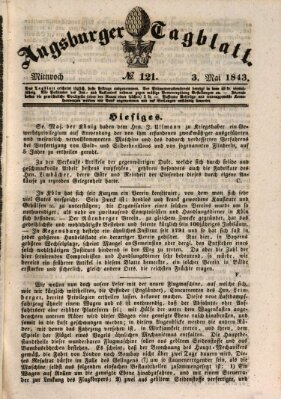 Augsburger Tagblatt Mittwoch 3. Mai 1843