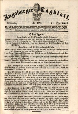 Augsburger Tagblatt Donnerstag 11. Mai 1843