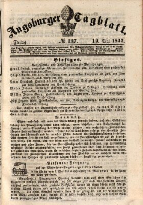 Augsburger Tagblatt Freitag 19. Mai 1843