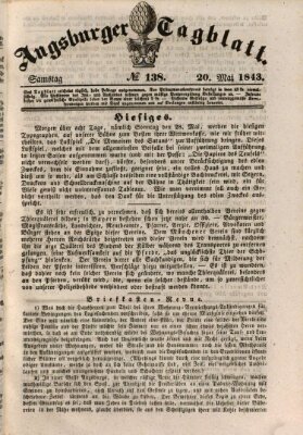 Augsburger Tagblatt Samstag 20. Mai 1843