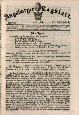 Augsburger Tagblatt Sonntag 21. Mai 1843