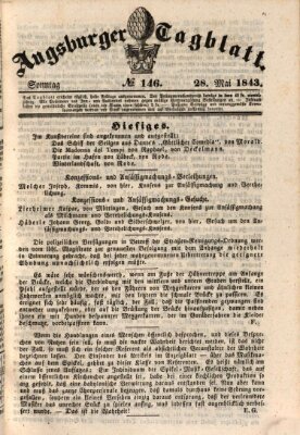 Augsburger Tagblatt Sonntag 28. Mai 1843