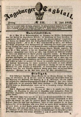 Augsburger Tagblatt Freitag 2. Juni 1843