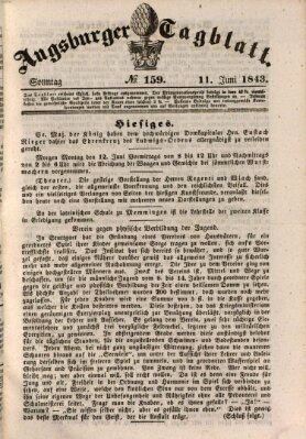 Augsburger Tagblatt Sonntag 11. Juni 1843