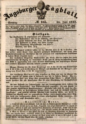 Augsburger Tagblatt Sonntag 18. Juni 1843