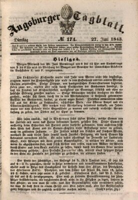 Augsburger Tagblatt Dienstag 27. Juni 1843