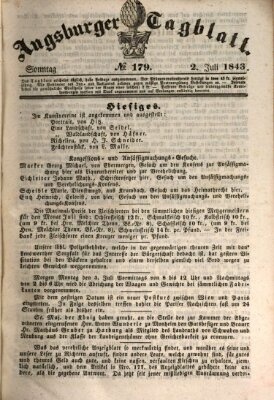 Augsburger Tagblatt Sonntag 2. Juli 1843