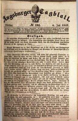 Augsburger Tagblatt Dienstag 4. Juli 1843