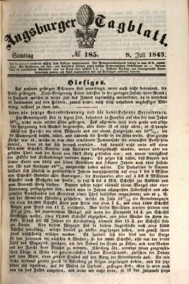Augsburger Tagblatt Samstag 8. Juli 1843