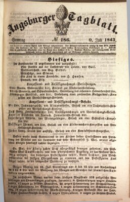 Augsburger Tagblatt Sonntag 9. Juli 1843