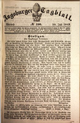 Augsburger Tagblatt Mittwoch 19. Juli 1843