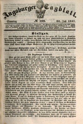 Augsburger Tagblatt Samstag 22. Juli 1843